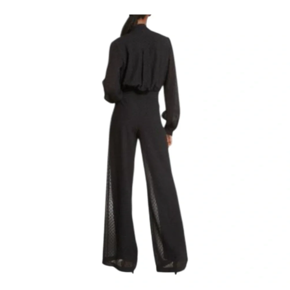 Michael Kors Black Tie Glamour Women's‎ Size 4 Wide Leg Evening Jumpsuit